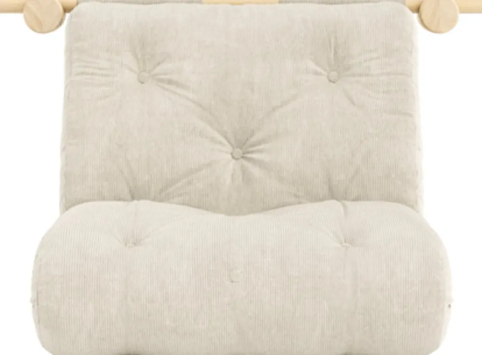 Fauteuil convertible en polyester ivoire 75x200cm Hooked - Karup Design