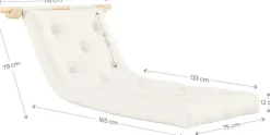 Fauteuil convertible en polyester ivoire 75x200cm Hooked - Karup Design