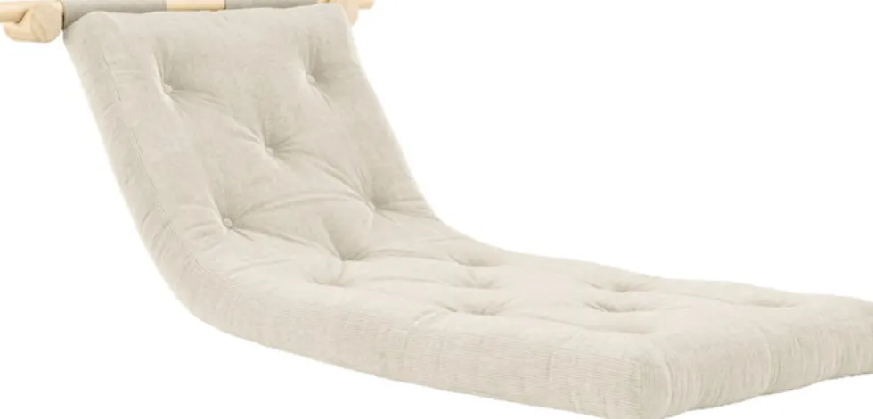 Fauteuil convertible en polyester ivoire 75x200cm Hooked - Karup Design