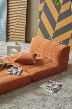 Fauteuil convertible en polyester recyclé marron 104x77cm Cozypad - Innovation living