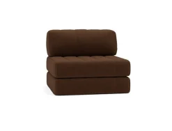 Fauteuil convertible en polyester recyclé marron 104x77cm Cozypad - Innovation living