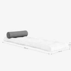 Fauteuil convertible gris avec coussin gris foncé 70x120x40cm Wrap - Karup Design