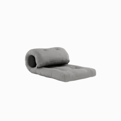 Fauteuil convertible gris avec coussin gris foncé 70x120x40cm Wrap - Karup Design
