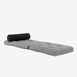 Fauteuil convertible gris avec coussin gris foncé 70x120x40cm Wrap - Karup Design