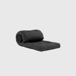 Fauteuil convertible gris foncé avec coussin gris foncé 70x120x40cm Wrap - Karup Design
