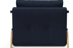 Fauteuil convertible pied en chêne et tissu mixed dance blue 90-200cm Cubed 02 - Innovation Living