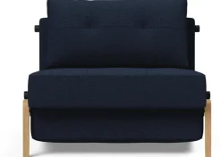 Fauteuil convertible pied en chêne et tissu mixed dance blue 90-200cm Cubed 02 - Innovation Living