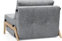 Fauteuil convertible pied en chêne et tissu twist granite 90-200cm Cubed 02 - Innovation Living
