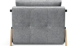 Fauteuil convertible pied en chêne et tissu twist granite 90-200cm Cubed 02 - Innovation Living