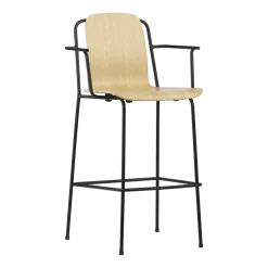 Fauteuil de bar en acier noir 75 cm Studio Oak - Normann Copenhagen