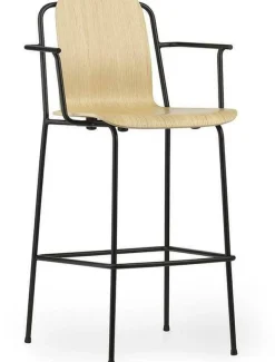 Fauteuil de bar en acier noir 75 cm Studio Oak - Normann Copenhagen