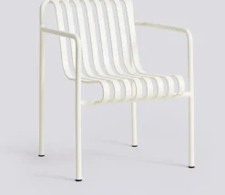 Fauteuil de jardin avec accoudoir en métal crème Palissade - HAY