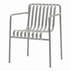 Fauteuil de jardin avec accoudoir en métal gris Palissade - HAY