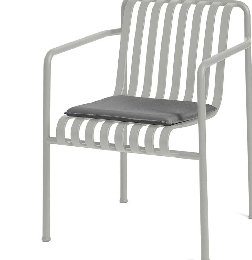 Fauteuil de jardin avec accoudoir en métal gris Palissade - HAY