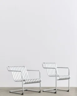 Fauteuil de jardin avec accoudoirs en acier galvanisé Palissade - HAY