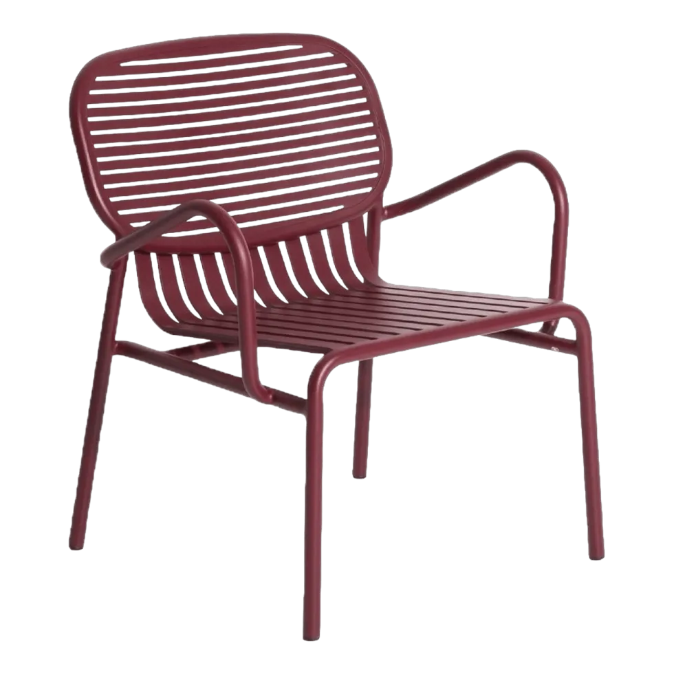 Fauteuil de jardin bordeaux Week End - Petite Friture