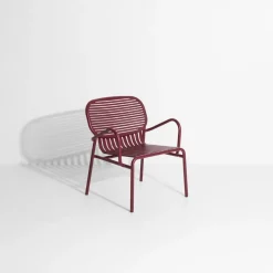 Fauteuil de jardin bordeaux Week End - Petite Friture