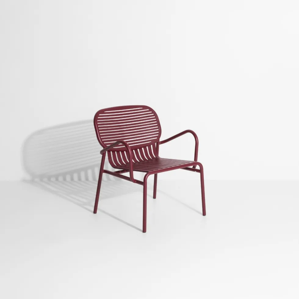 Fauteuil de jardin bordeaux Week End - Petite Friture
