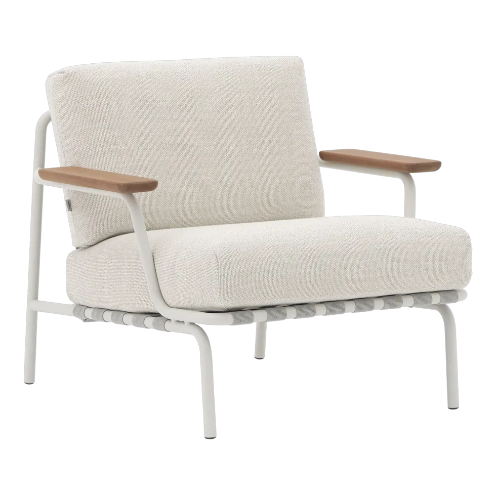Fauteuil de jardin en acier et tissu gris 73x86,5cm - Muuto