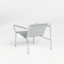 Fauteuil de jardin en acier thermolaqué inoxydable gris craie 78x67cm Panorama - TIPTOE