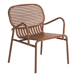 Fauteuil de jardin en aluminium terracotta Week-End - Petite Friture