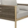 Fauteuil de jardin en bois d'acacia et tissu en polyester gris 84x95x68cm Oasis - Dutchbone
