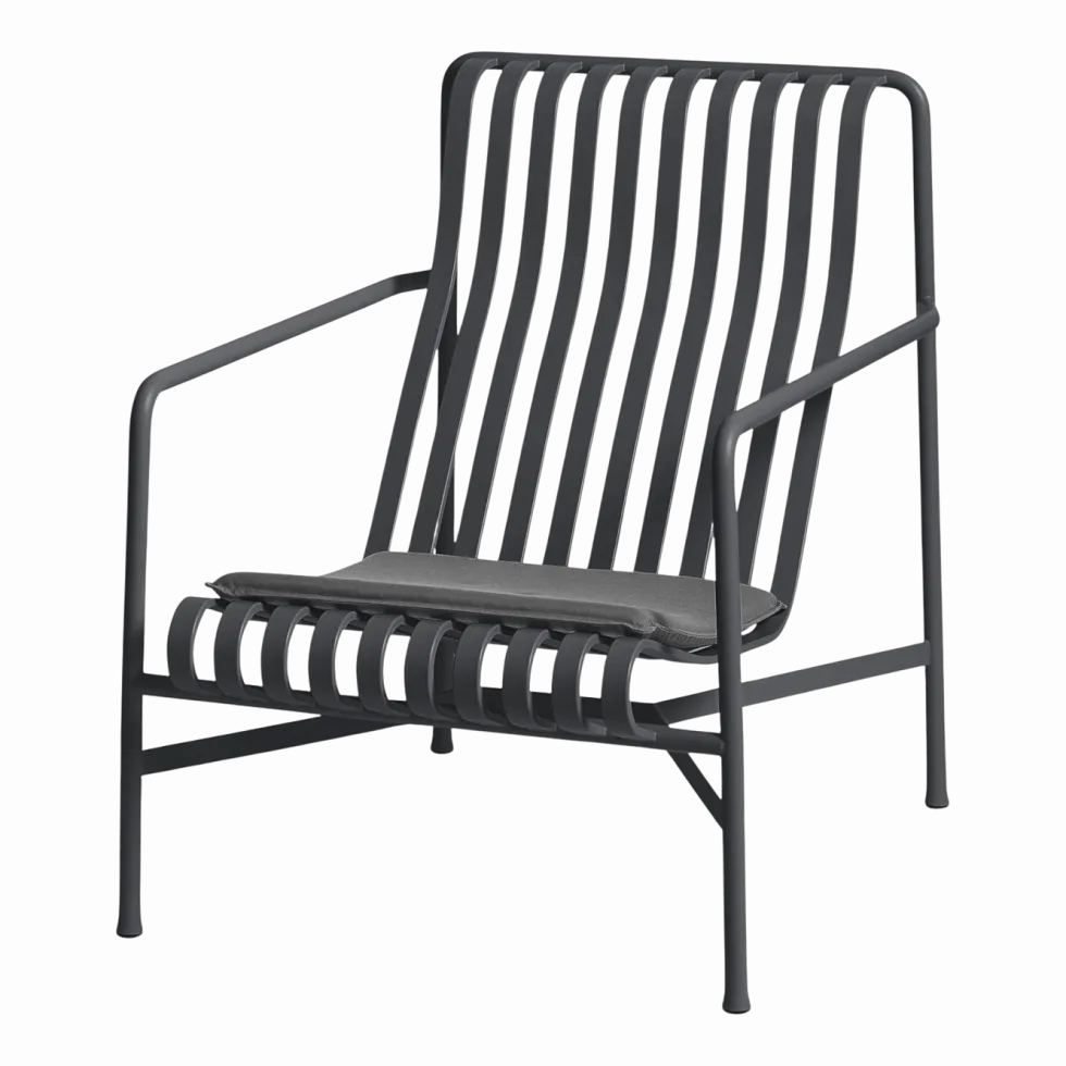 Fauteuil de jardin lounge en métal anthracite 73x88cm Palissade - HAY