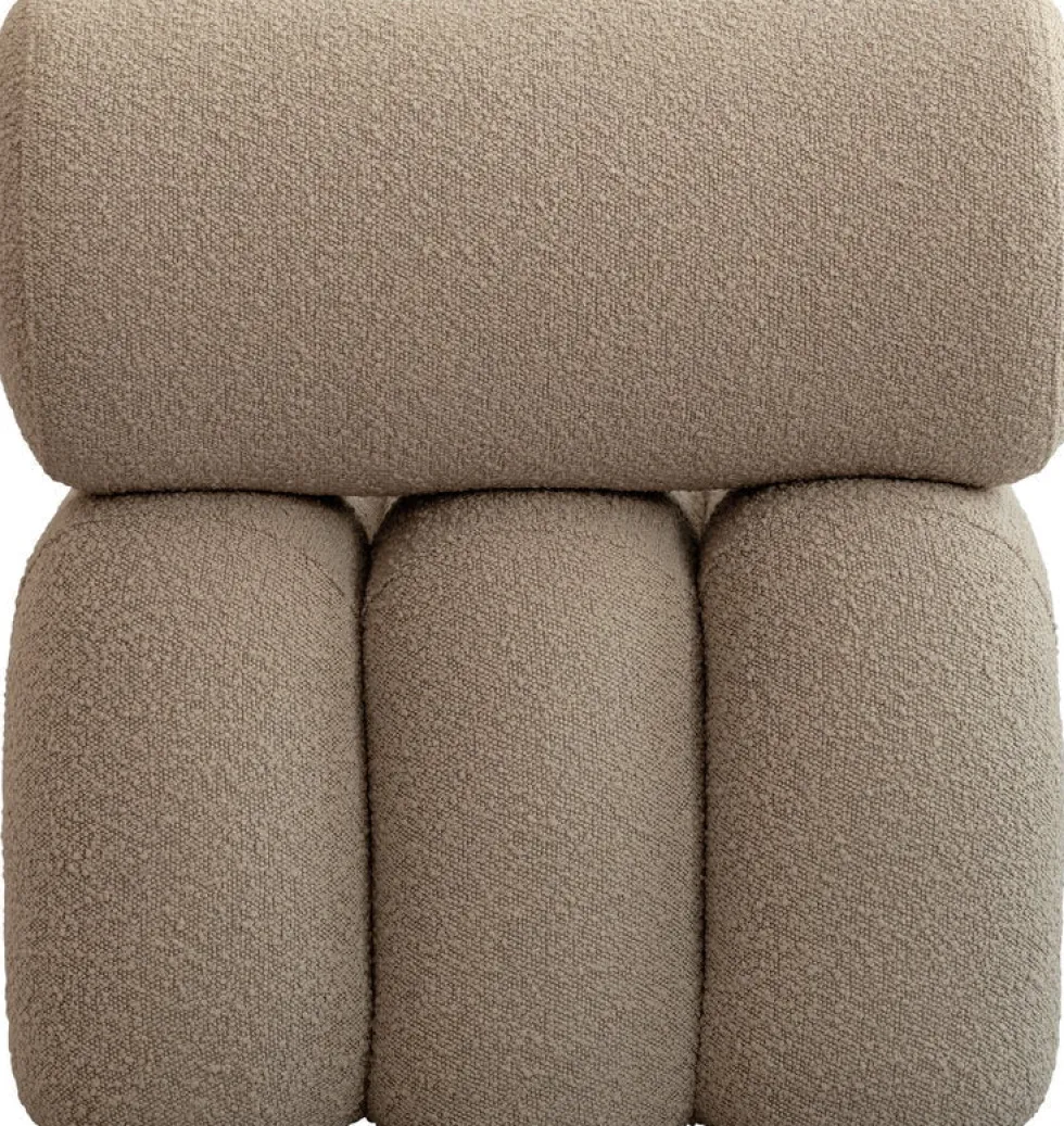 Fauteuil design en tissu bouclé beige Foku - 101 COPENHAGEN