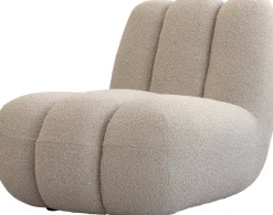 Fauteuil design en tissu bouclé beige Toe - 101 COPENHAGEN