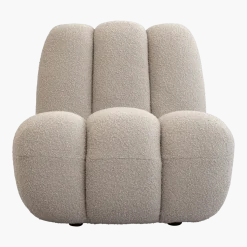 Fauteuil design en tissu bouclé beige Toe - 101 COPENHAGEN