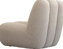 Fauteuil design en tissu bouclé beige Toe - 101 COPENHAGEN