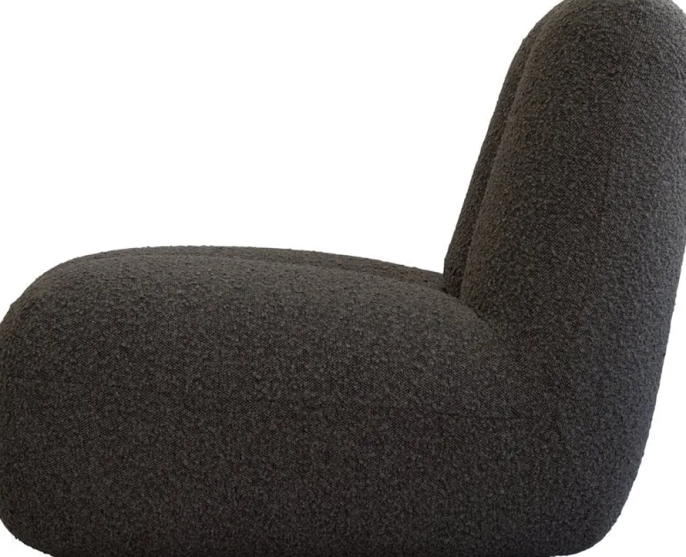 Fauteuil design en tissu bouclé taupe foncé Toe - 101 COPENHAGEN