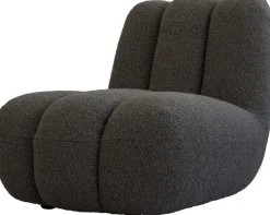 Fauteuil design en tissu bouclé taupe foncé Toe - 101 COPENHAGEN