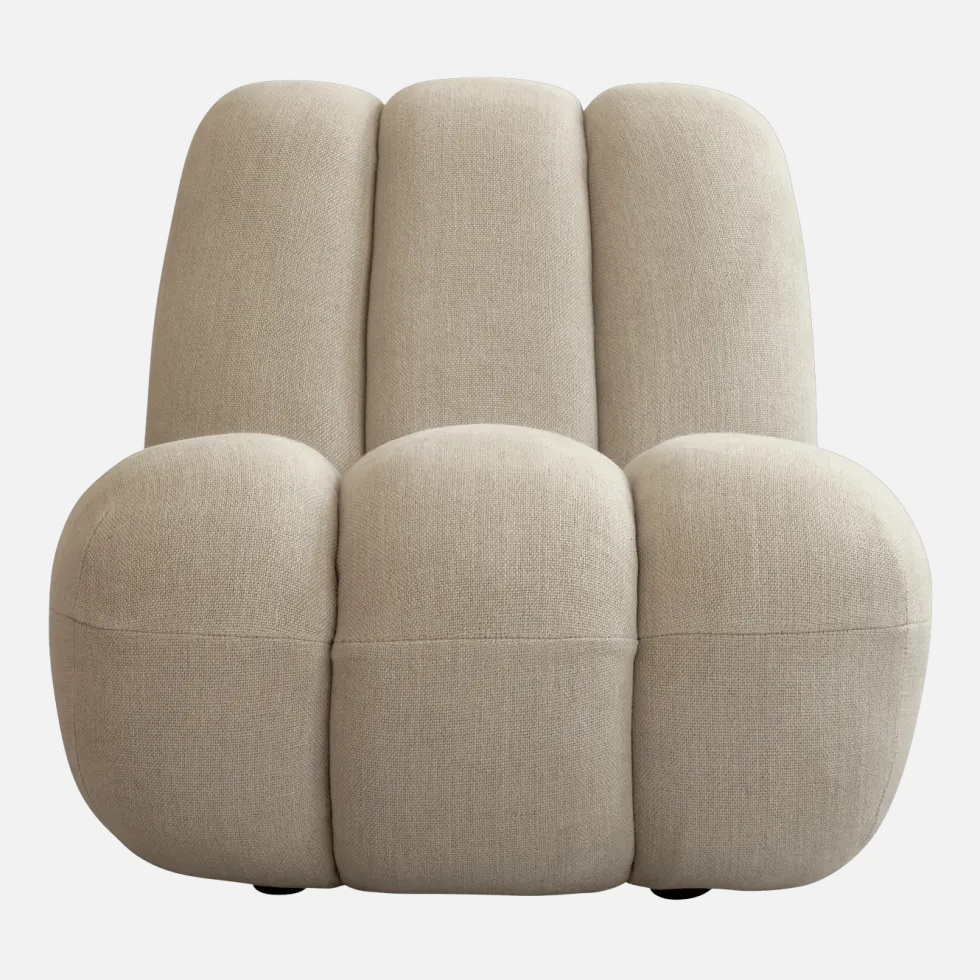 Fauteuil design en tissu lin beige Toe - 101 COPENHAGEN
