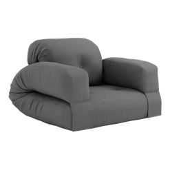 Fauteuil d'extérieur en acrylique gris foncé 122x90x70cm Hippo - Karup Design