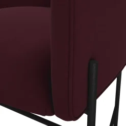Fauteuil en acier bordeaux 79cm Covent - New Works