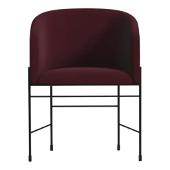 Fauteuil en acier bordeaux 79cm Covent - New Works