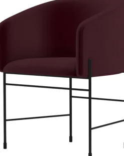 Fauteuil en acier bordeaux 79cm Covent - New Works