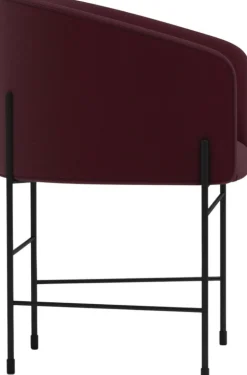 Fauteuil en acier bordeaux 79cm Covent - New Works