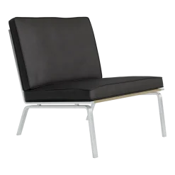 Fauteuil en acier et cuir anthracite Man - NORR11