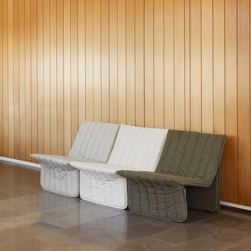 Fauteuil en acier et tissu kaki 70x68cm Limit - Normann Copehagen