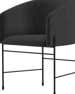 Fauteuil en acier gris foncé 79cm Covent - New Works
