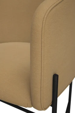 Fauteuil en acier marron clair 79cm Covent - New Works