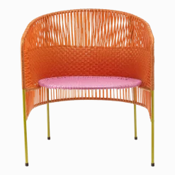 Fauteuil en acier orange Caribe - Ames