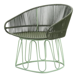 Fauteuil en acier vert Circo - Ames