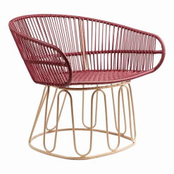 Fauteuil en acier violet Circo - Ames