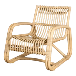 Fauteuil en aluminium et cannage naturel Curve - Cane-Line