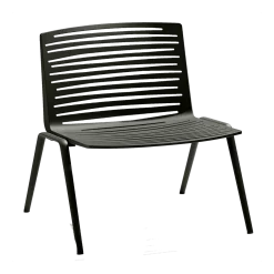 Fauteuil en aluminium noir 65 x 74 cm Zebra - Fast Spa