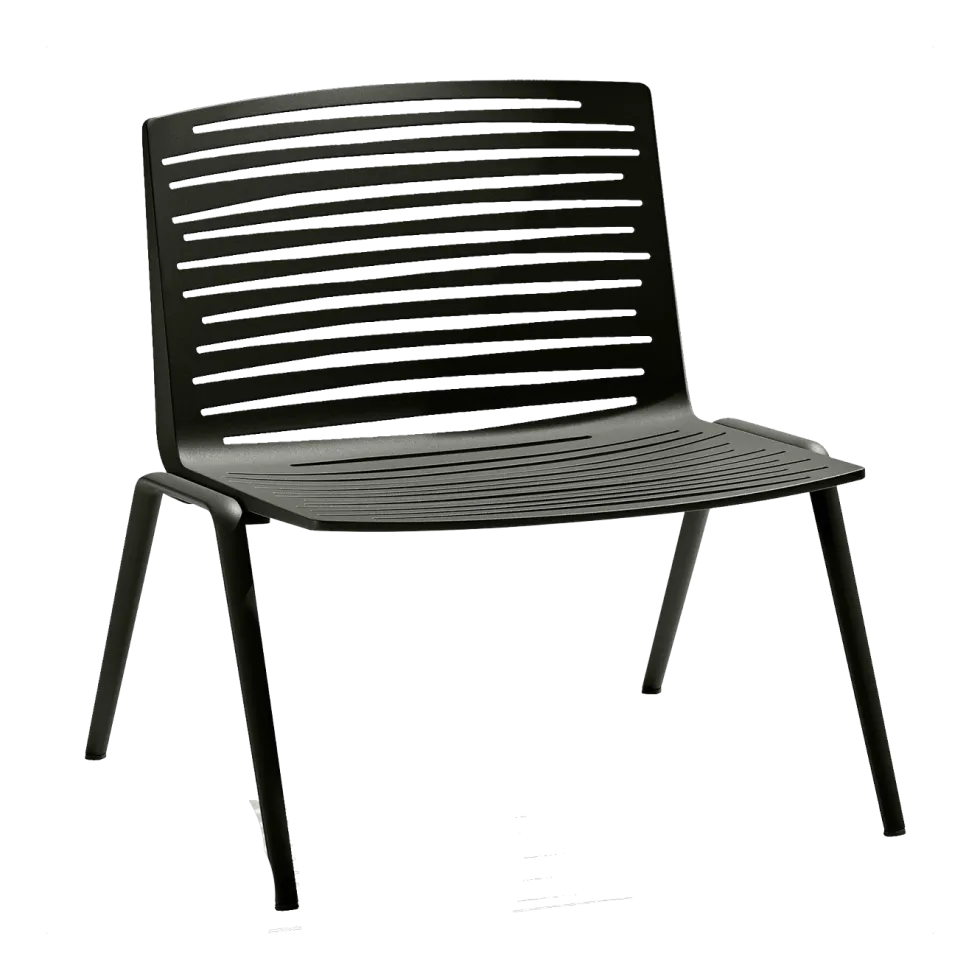 Fauteuil en aluminium noir 65 x 74 cm Zebra - Fast Spa