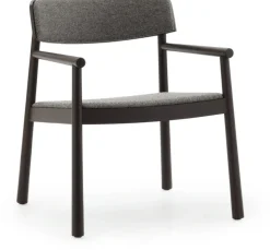 Fauteuil en bois de frêne marron et tissu marron hallindal 368 Timb - Normann Copenhagen